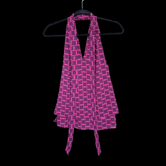BANANA REPUBLIC FACTORY sleeveless top (deep pink w/black) - Picture 1 of 8